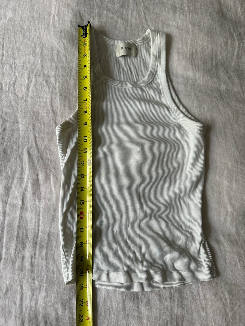 DISSH White Ribbed Racerback Tank Top - Picture 3 of 5